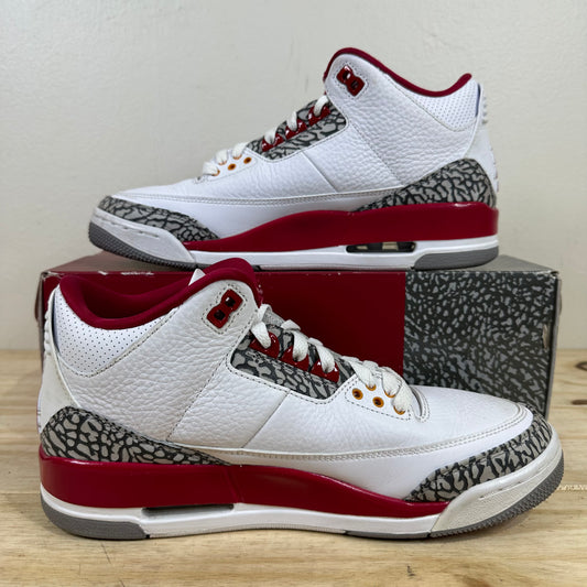 Air Jordan 3 Cardinal Red Sz 9