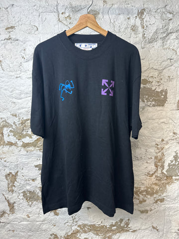 Off White Chrome Drip Spell T-shirt Black Sz M