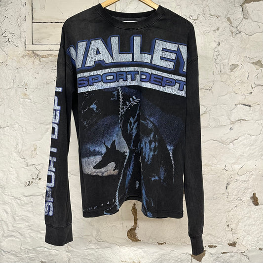 Vale Sports Dogs Black L/S T-Shirt SZ XL