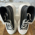 Alexander McQueen High Black Leather White Tread Boot Sz 7.5 (40.5)