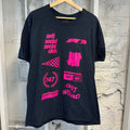 Anti Social Social Club Pink Undefeated T-shirt Black Sz XL