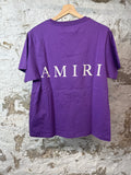 Amiri White AM Purple T-shirt Sz S