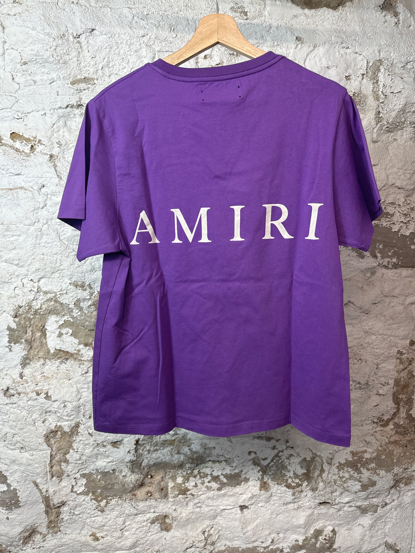 Amiri White AM Purple T-shirt Sz S