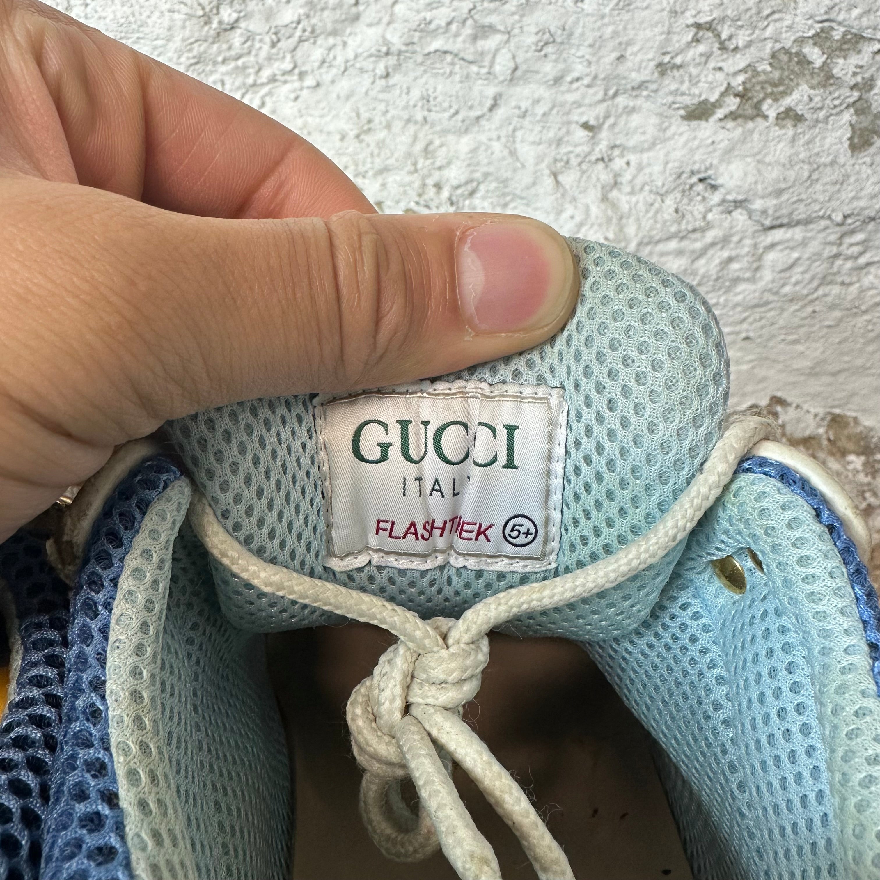 Gucci Flashtrek Yellow Blue Sz 5.5 – The Gallery Online
