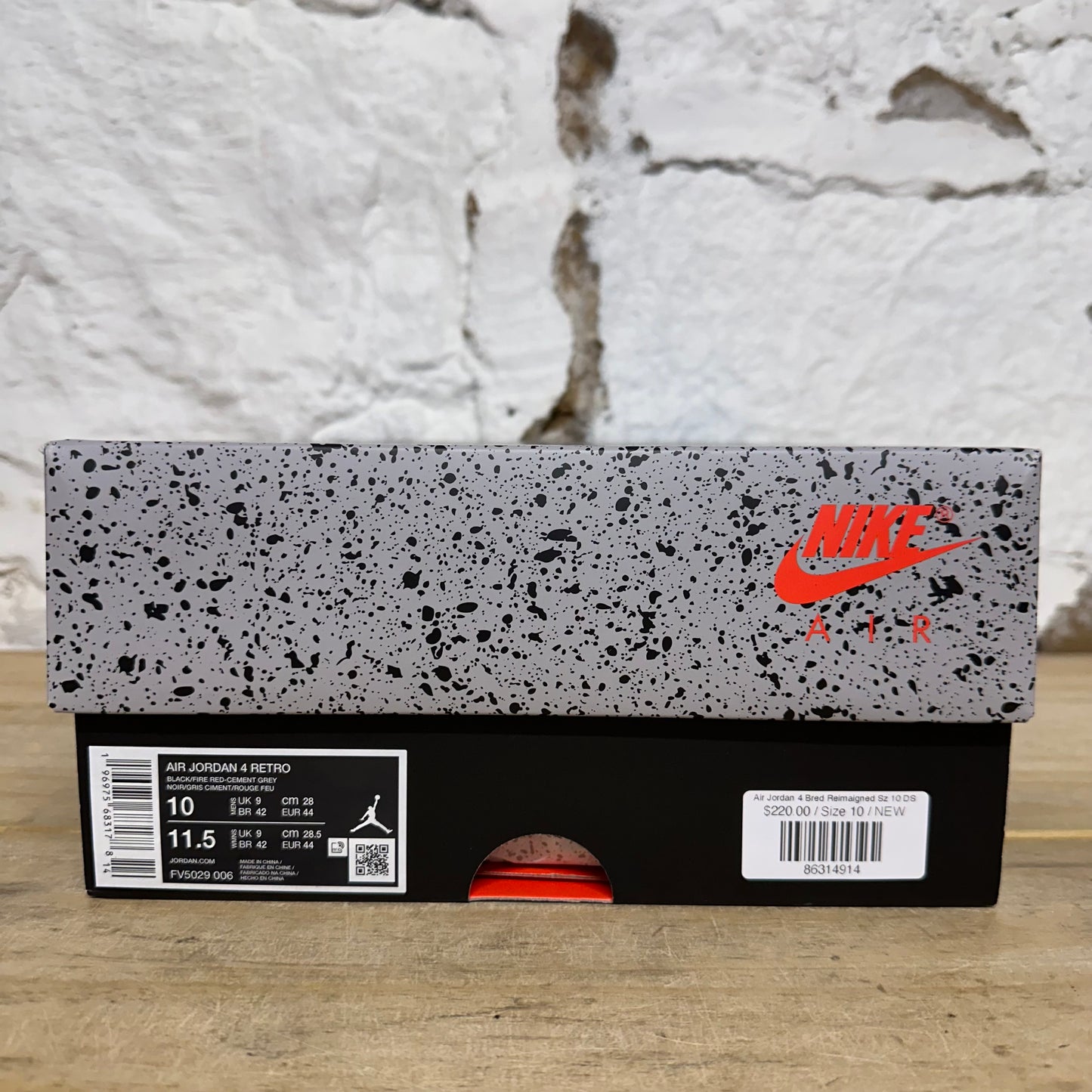 Air Jordan 4 Bred Reimaigned Sz 10 DS
