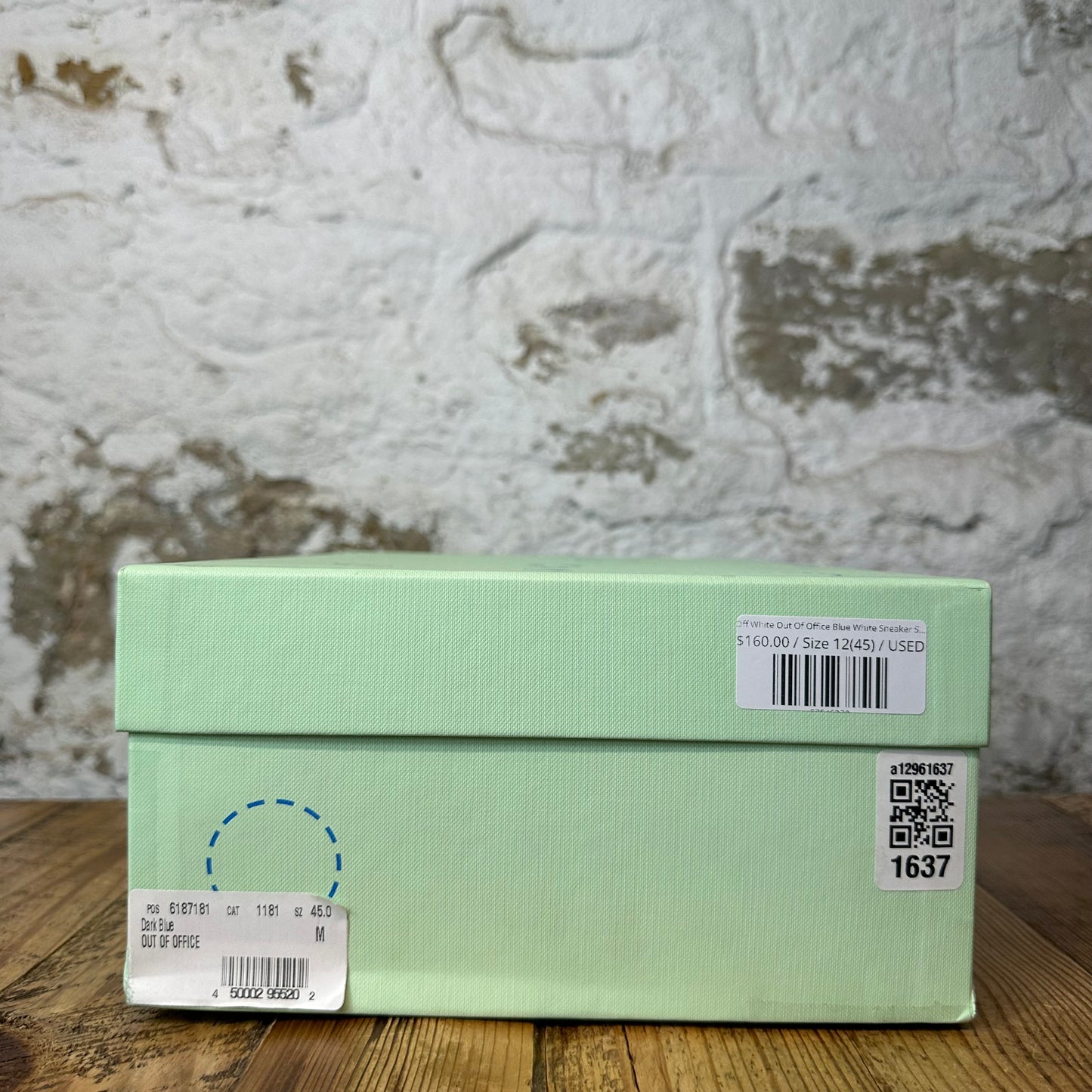 Off-White Out Of Office Blue White Sneaker Sz 12 (45)