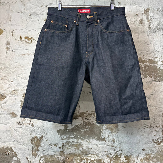 Supreme Blue Selvedge Denim Jean Shorts Sz 30