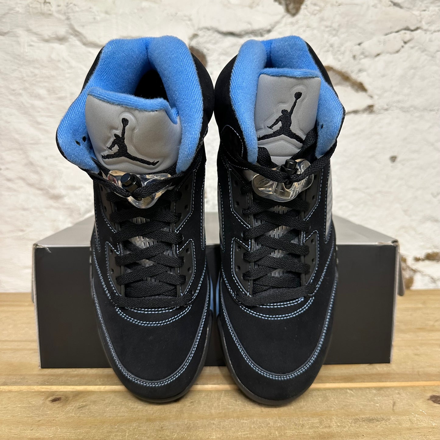 Air Jordan 5 Black University Blue Sz 10 DS