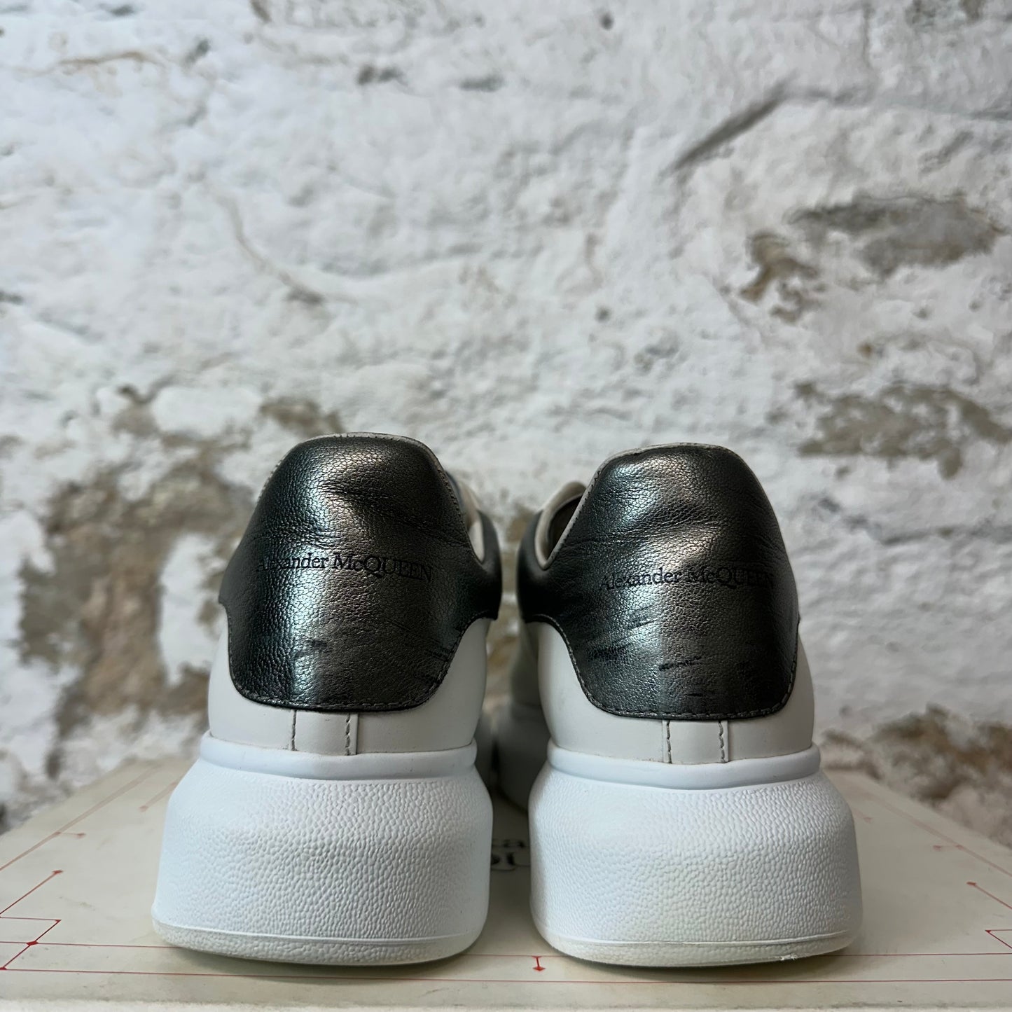 Alexander Mcqueen Silver Tab White Sneaker Sz 6.5 (39)