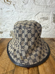 Gucci Navy Monogram Bucket Hat Sz M