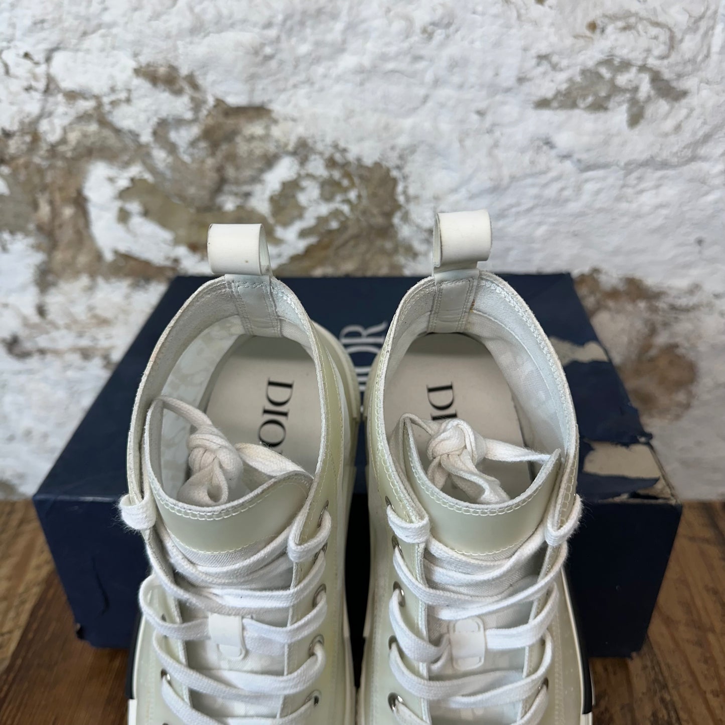 Dior B23 High Cream White Oblique Sneaker Sz 10 (43)