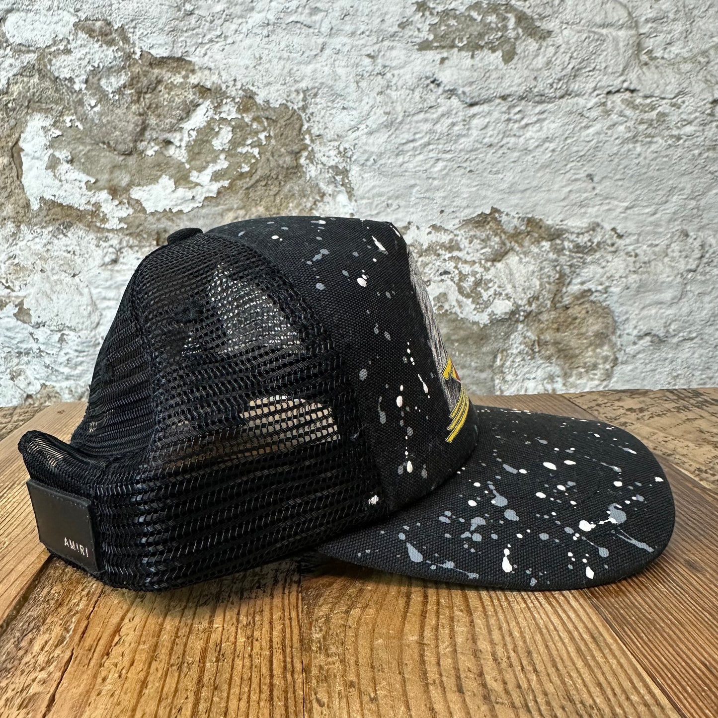 Amiri California Eagle Black Trucker Hat