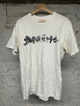 Supreme Chrome Drip Logo White T-Shirt Sz L