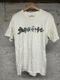 Supreme Chrome Drip Logo White T-Shirt Sz L