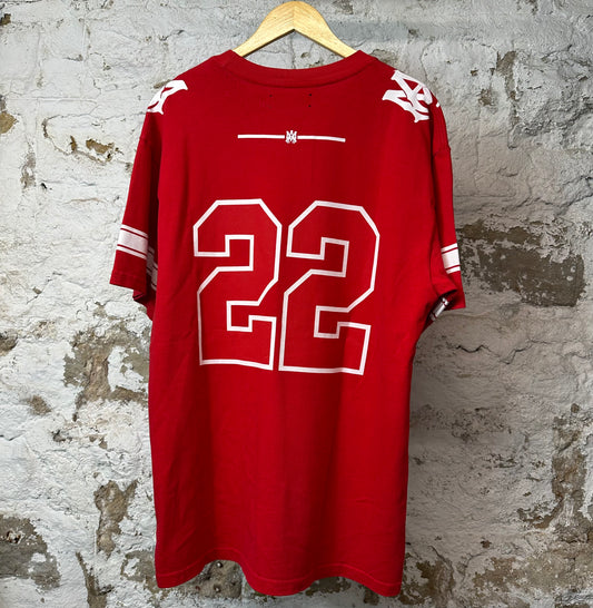 Amiri White 22 Skater T-shirt Red Sz XL