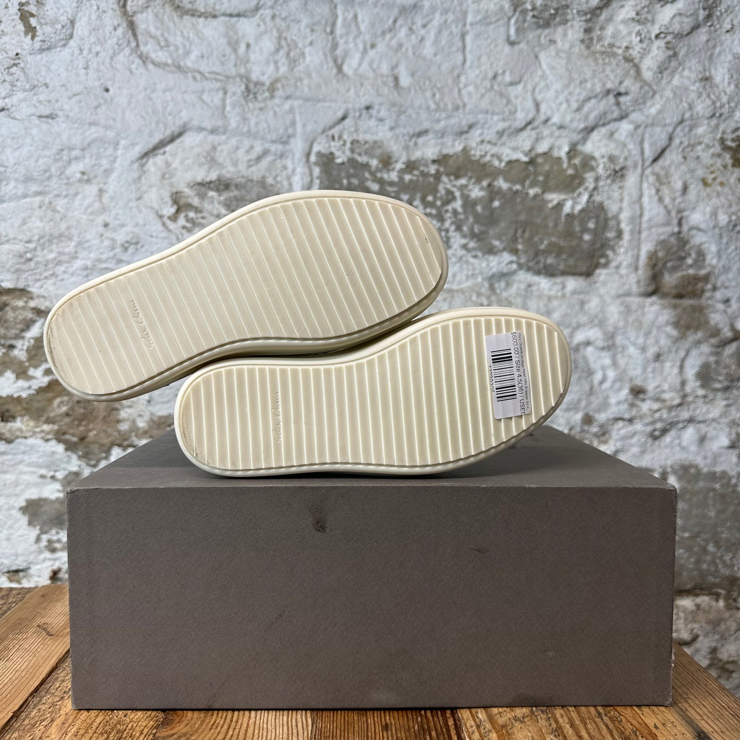 Rick Owens Vintage Pearl Milk Sneaker Sz 4.5 (36)