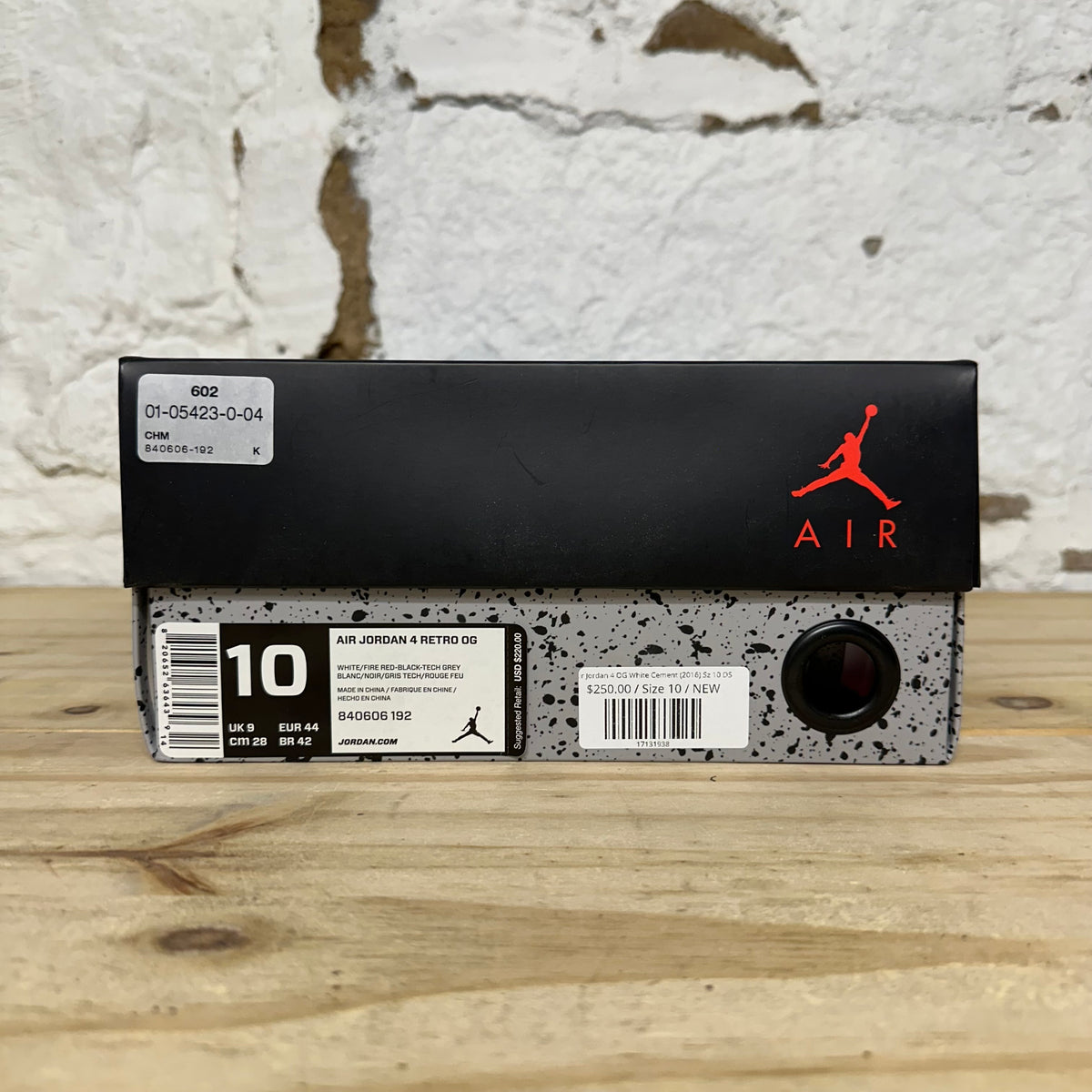 Air Jordan 4 OG White Cement (2016) Sz 10 DS