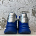 Alexander Mcqueen Bue Silver Nappa Joey Sneaker Sz 10.5 (43.5)