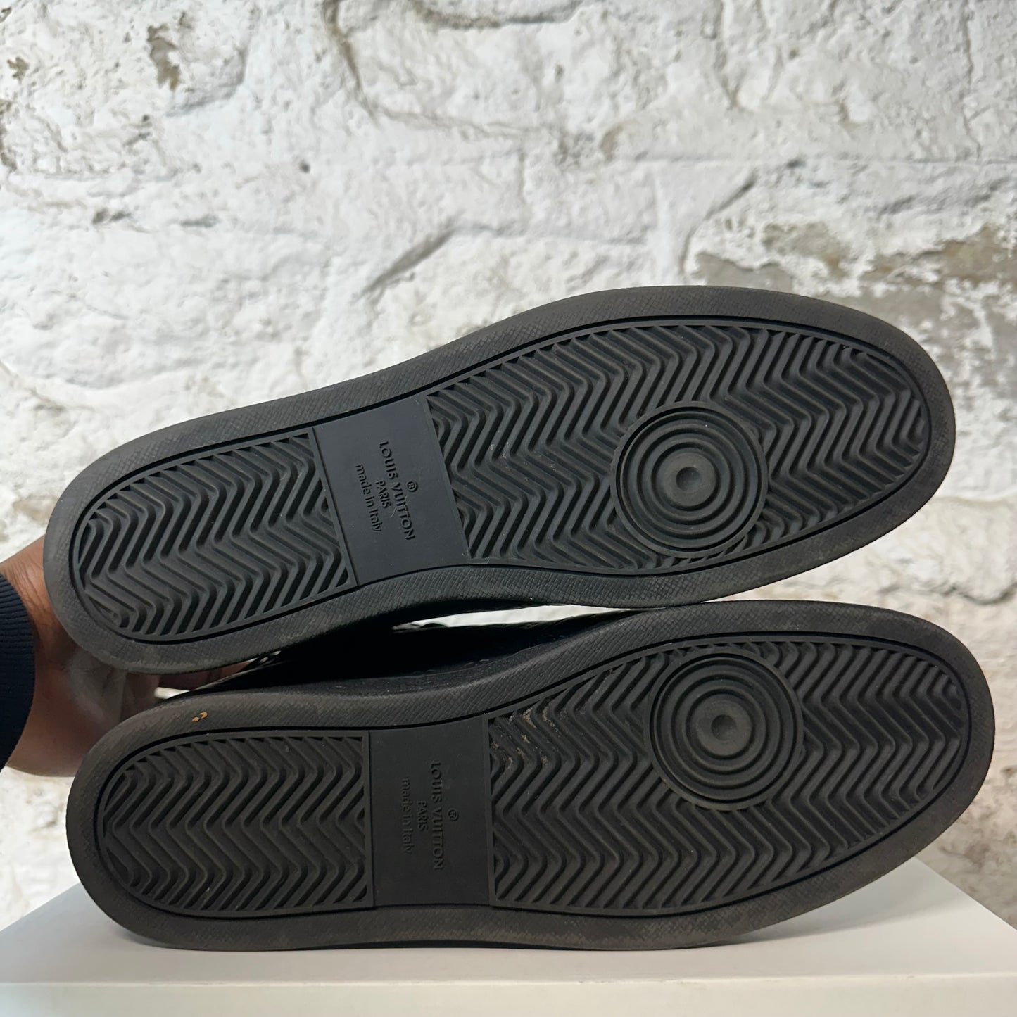 Louis Vuitton High Black Monogram Rivoli Sneaker Sz 12.5 (11LV)