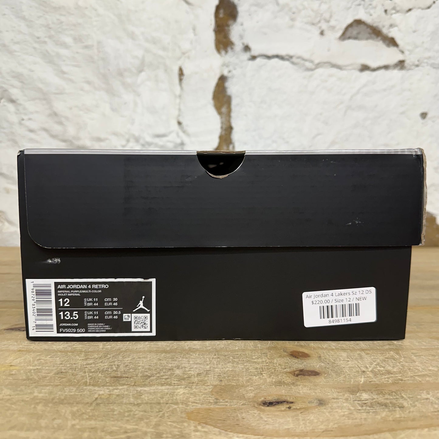 Air Jordan 4 Lakers Sz 12 DS