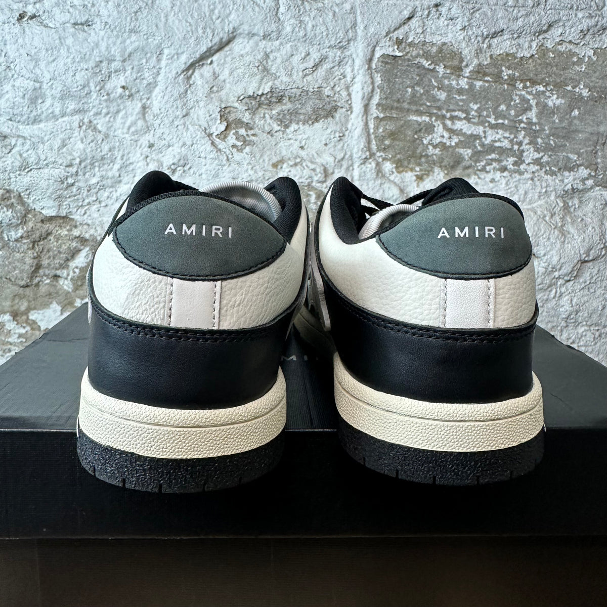 Amiri White Skeleton Black White Sneaker Sz 12 (45)