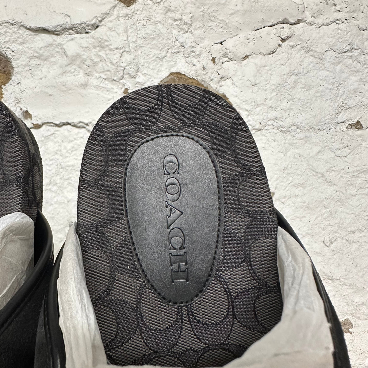Coach Archive Buckle Black Clog Sz 13