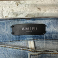 Amiri Old English Spell Blue Denim Jeans Sz 36