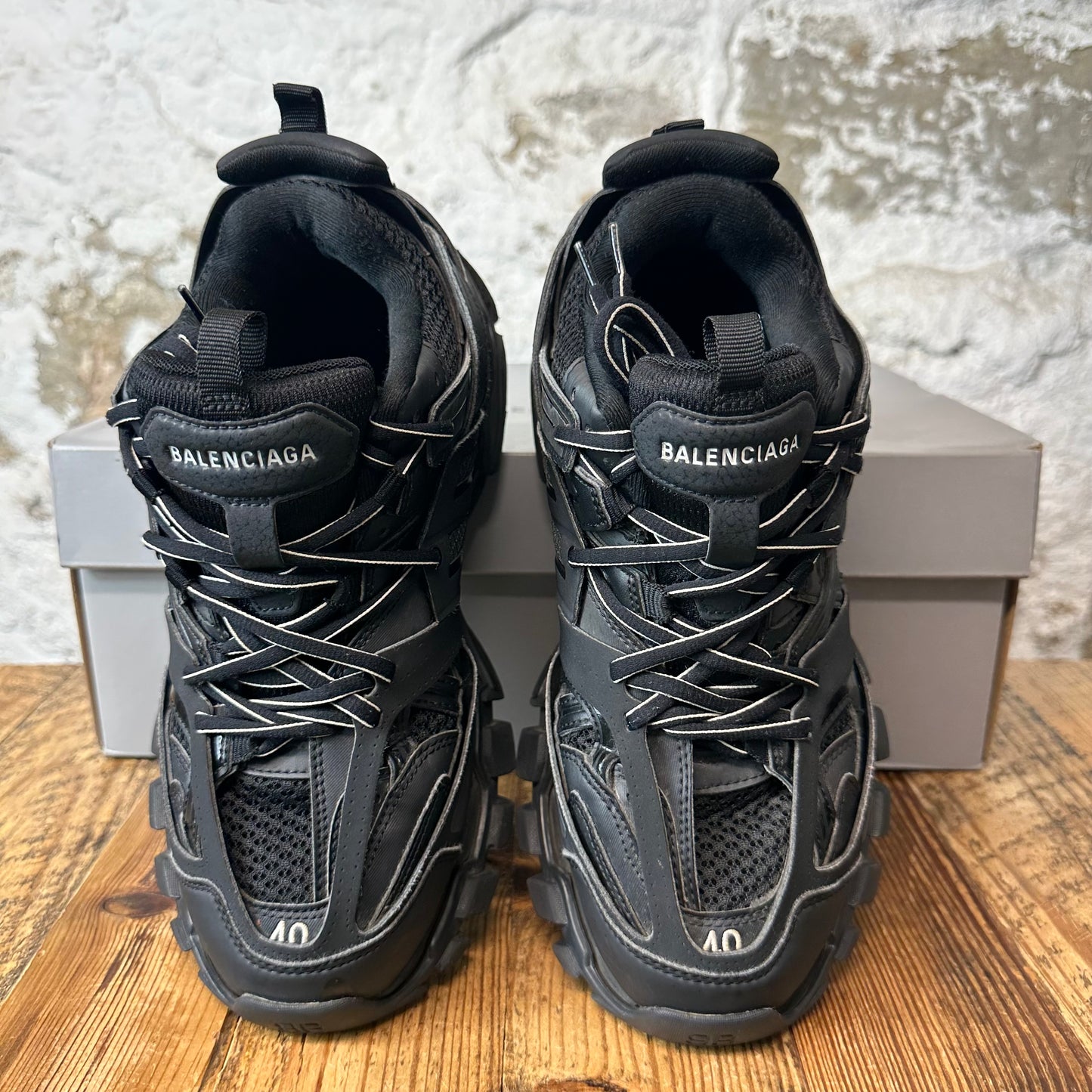 Balenciaga Track Runner Triple Black Sneaker Sz 7 (40)