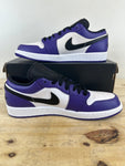 Air Jordan 1 Low Court Purple White Sz 12 DS