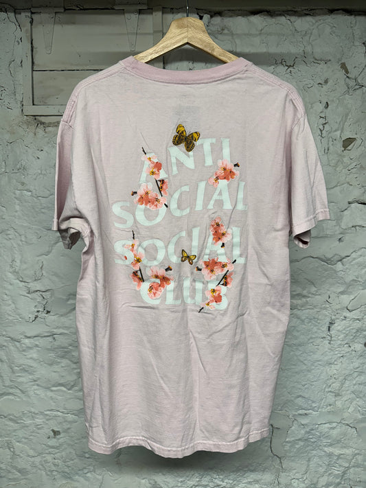 ASSC Playboy Pink Black T-Shirt Sz L
