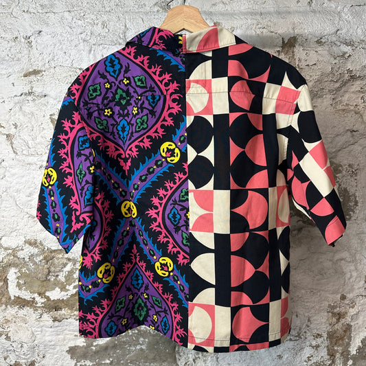 Prada Double Match Floral Button Up Shirt Sz M