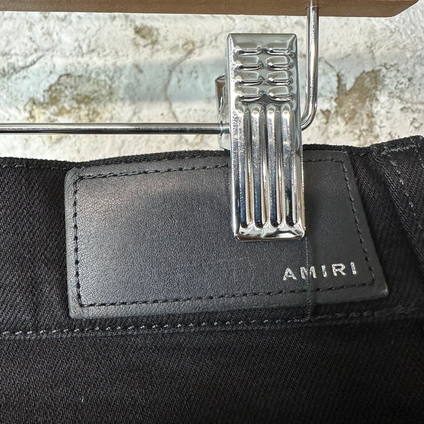 Amiri Red Velour Stripe Black Denim Jeans Sz 32