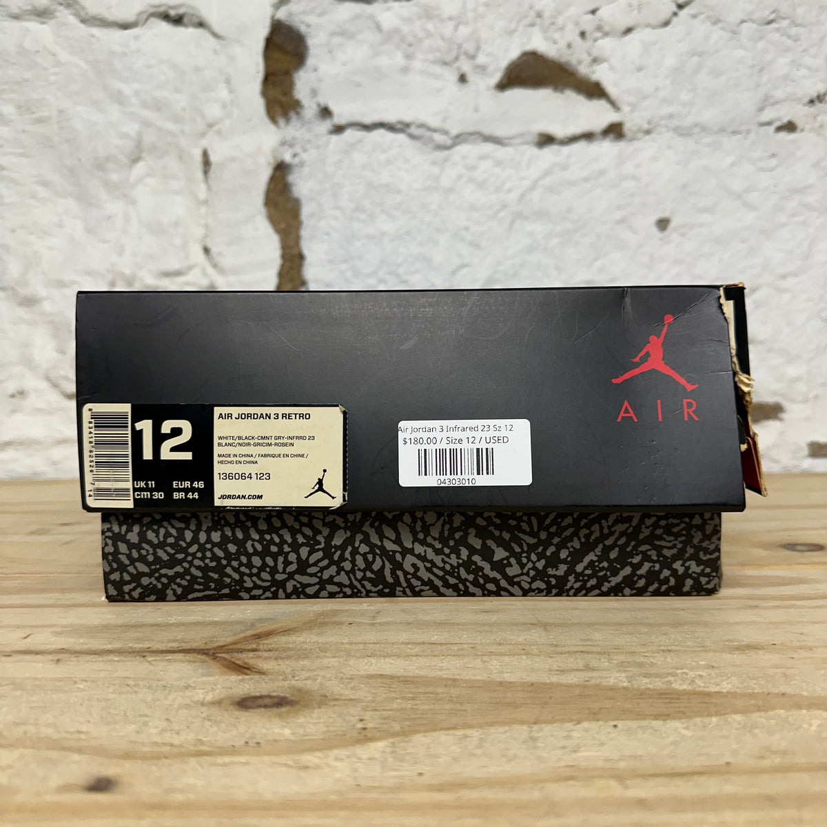 Air Jordan 3 Infrared 23 Sz 12