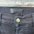 Amiri MX1 Olympic Patch Black Denim Jeans Sz 31
