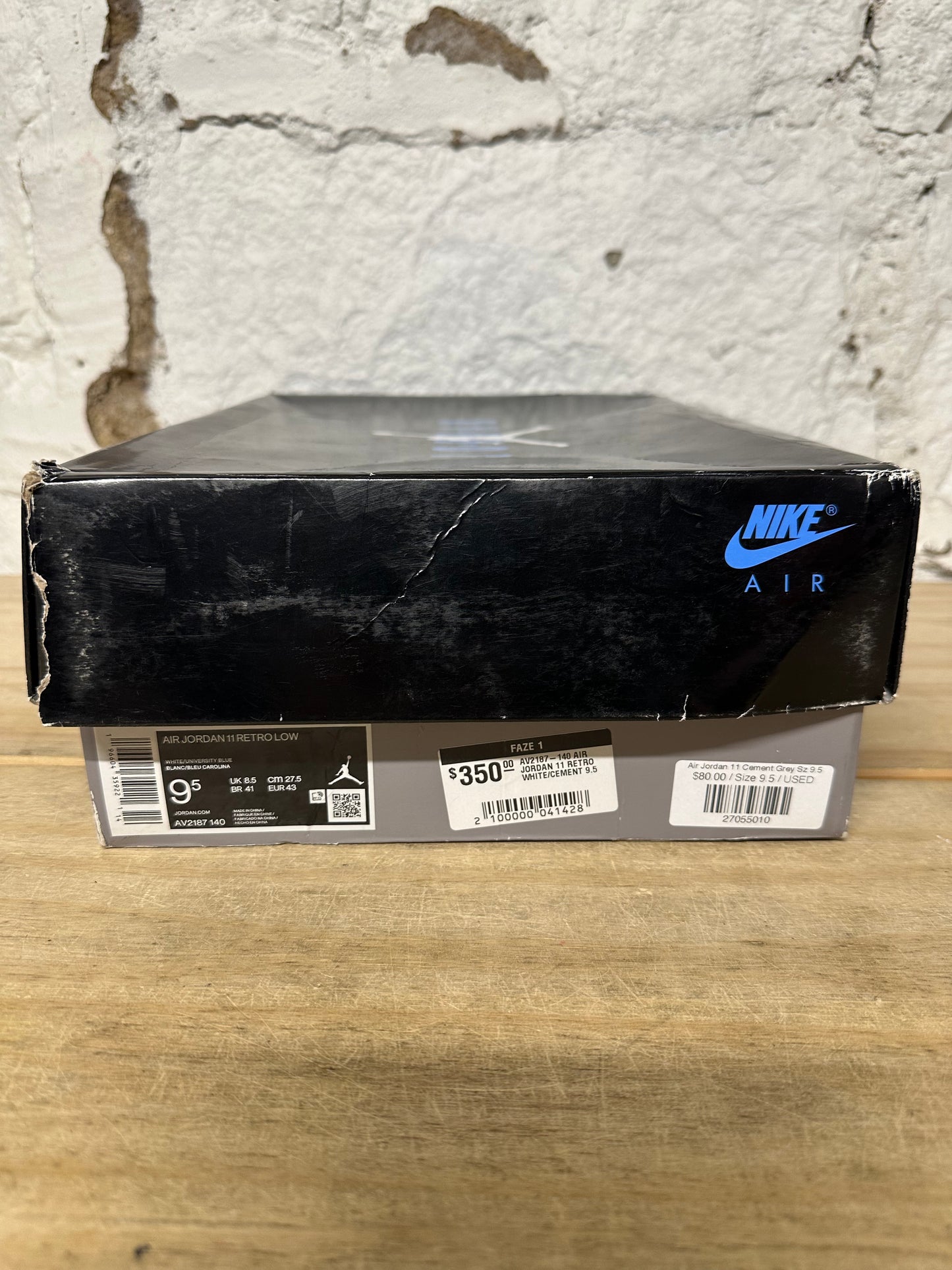 Air Jordan 11 Cement Grey Sz 9.5