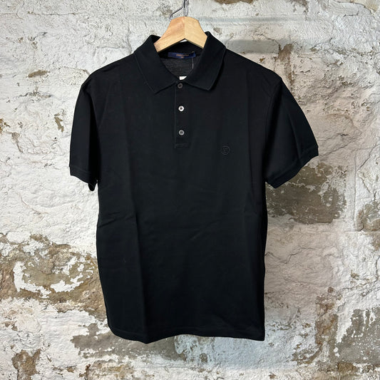 Louis Vuitton Small Logo Black Polo Shirt Sz S