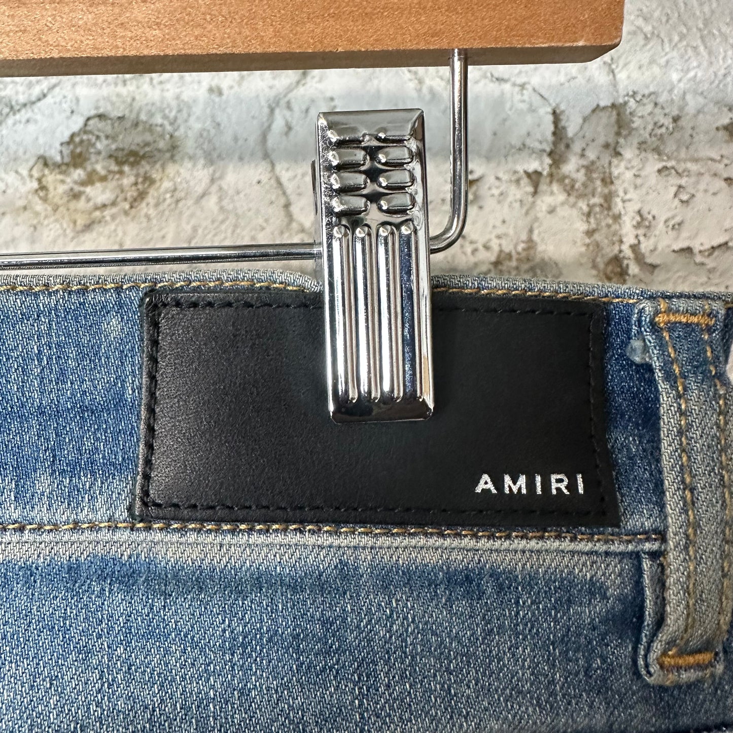 Amiri Distressed Plain Blue Denim Jeans Sz 31