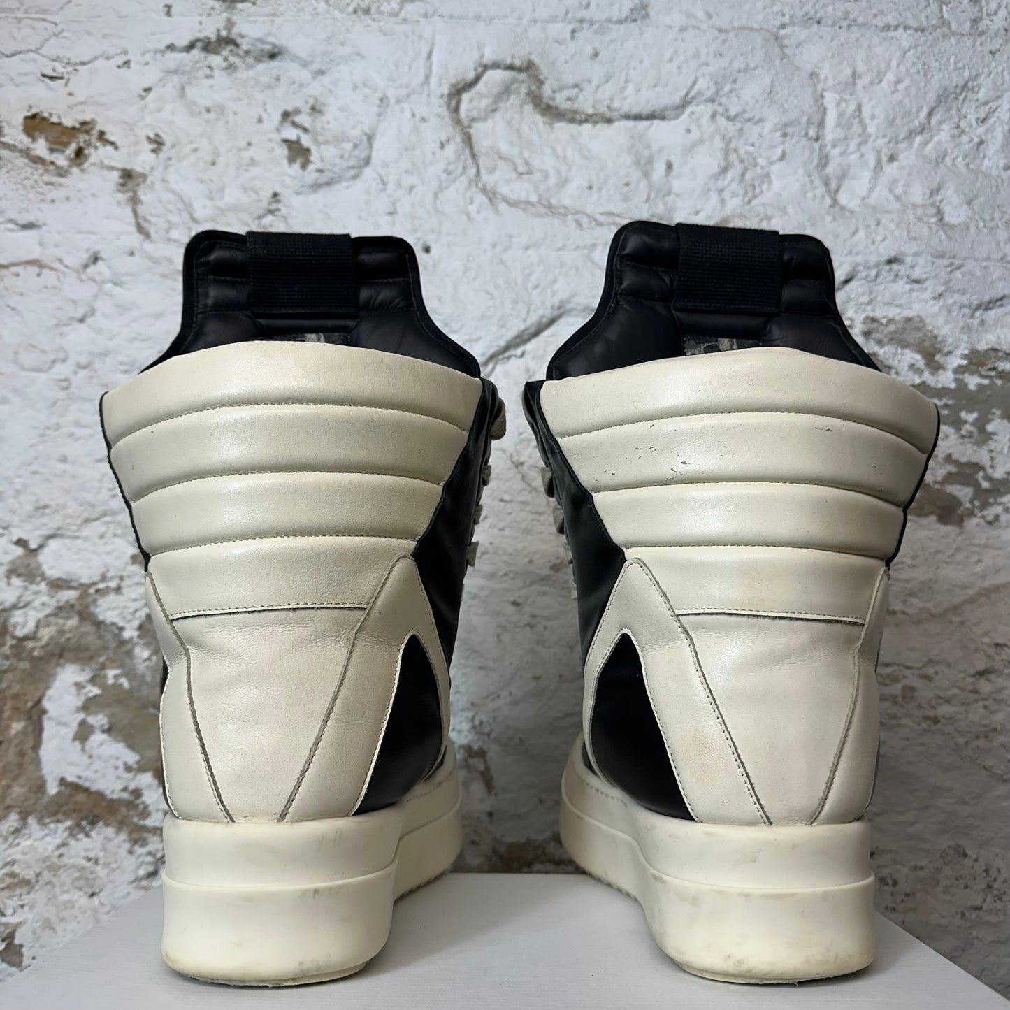 Rick Owens Geobasket Mega Bumber Black White Sneaker Sz 7 (40)