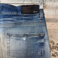 Amiri Plain Blue Honeycomb Denim Jeans Sz 33