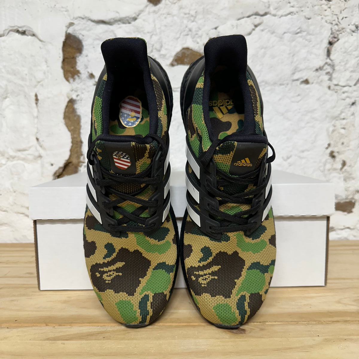 Adidas Ultra Boost 4.0 Bape Green Camo Sz 8.5