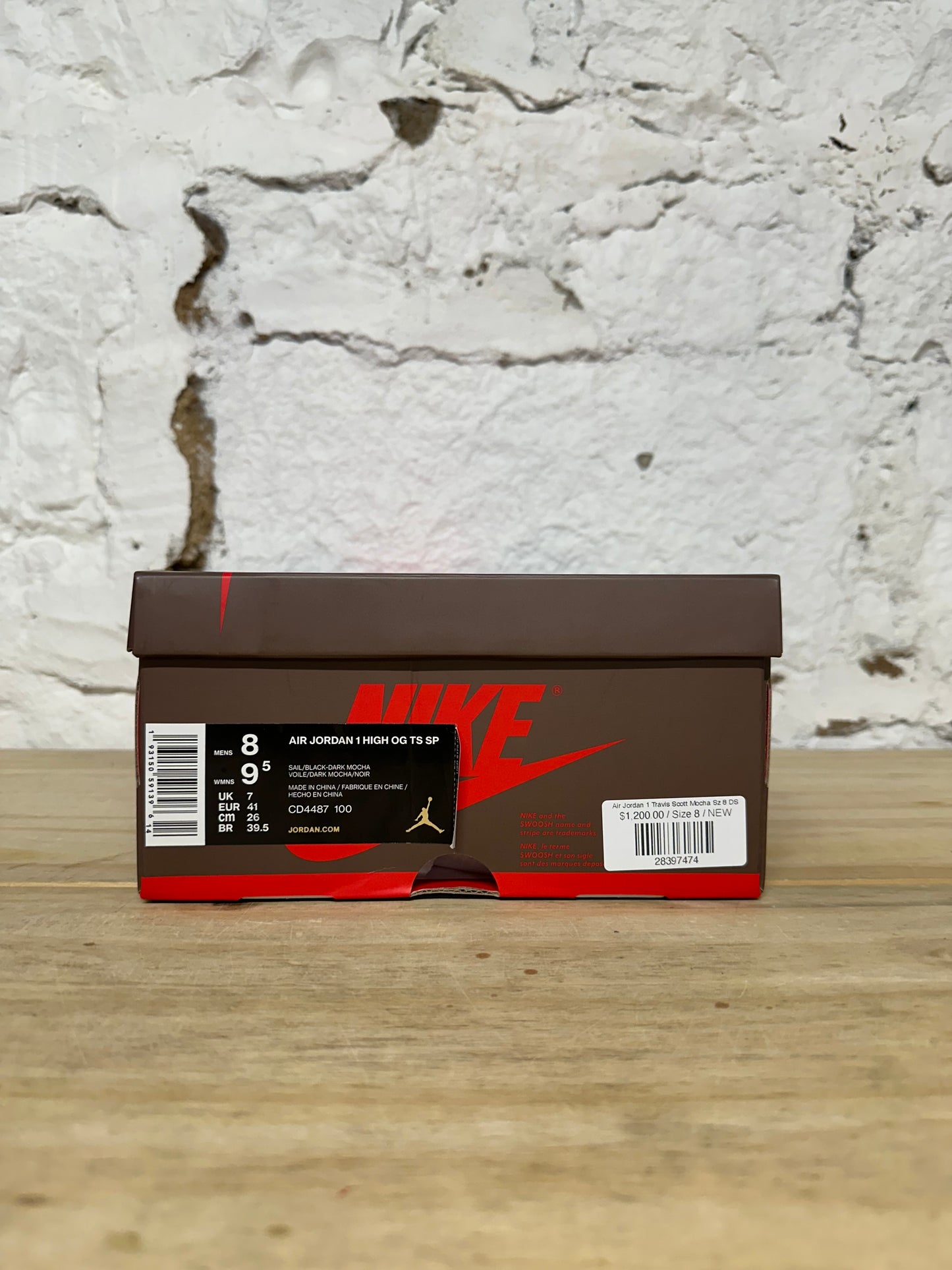 Air Jordan 1 Travis Scott Mocha Sz 8 DS