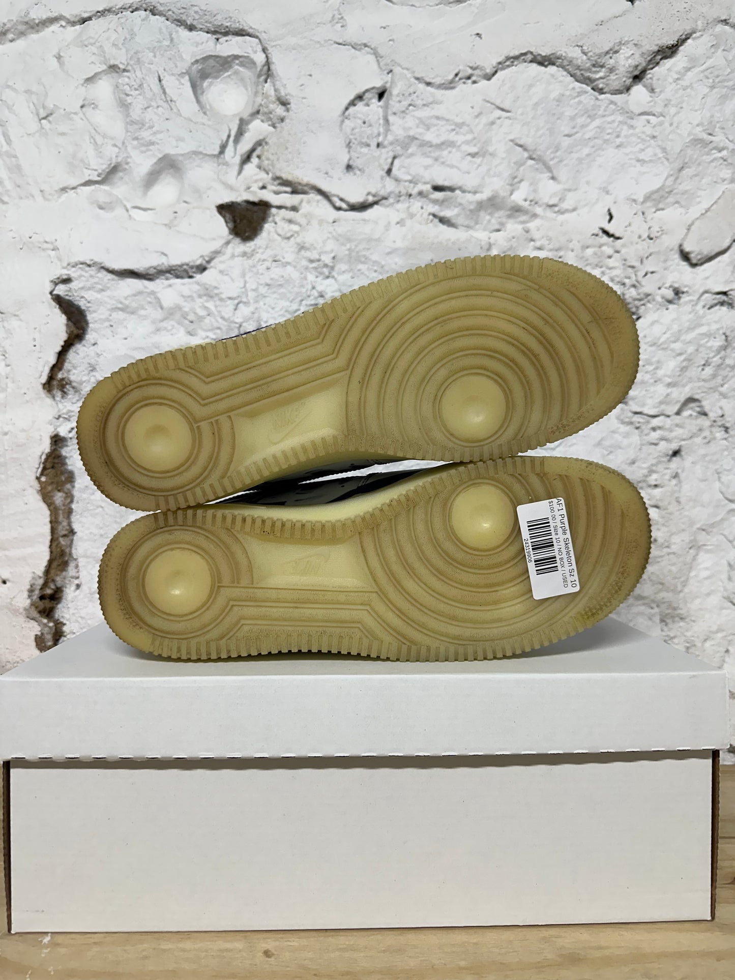 AF1 Purple Skeleton Sz 10