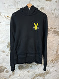 Amiri Yellow Playboy Black Hoodie Sz S