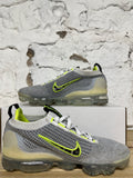 Nike Vapormax 2021 Flyknit Wolf Grey Volt Sz 9