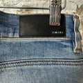Amiri MX1 White Starburst Blue Denim Jeans Sz 30
