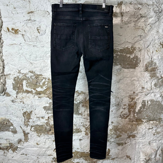 Amiri MX1 Cracked Blue Black Denim Jeans Sz 29