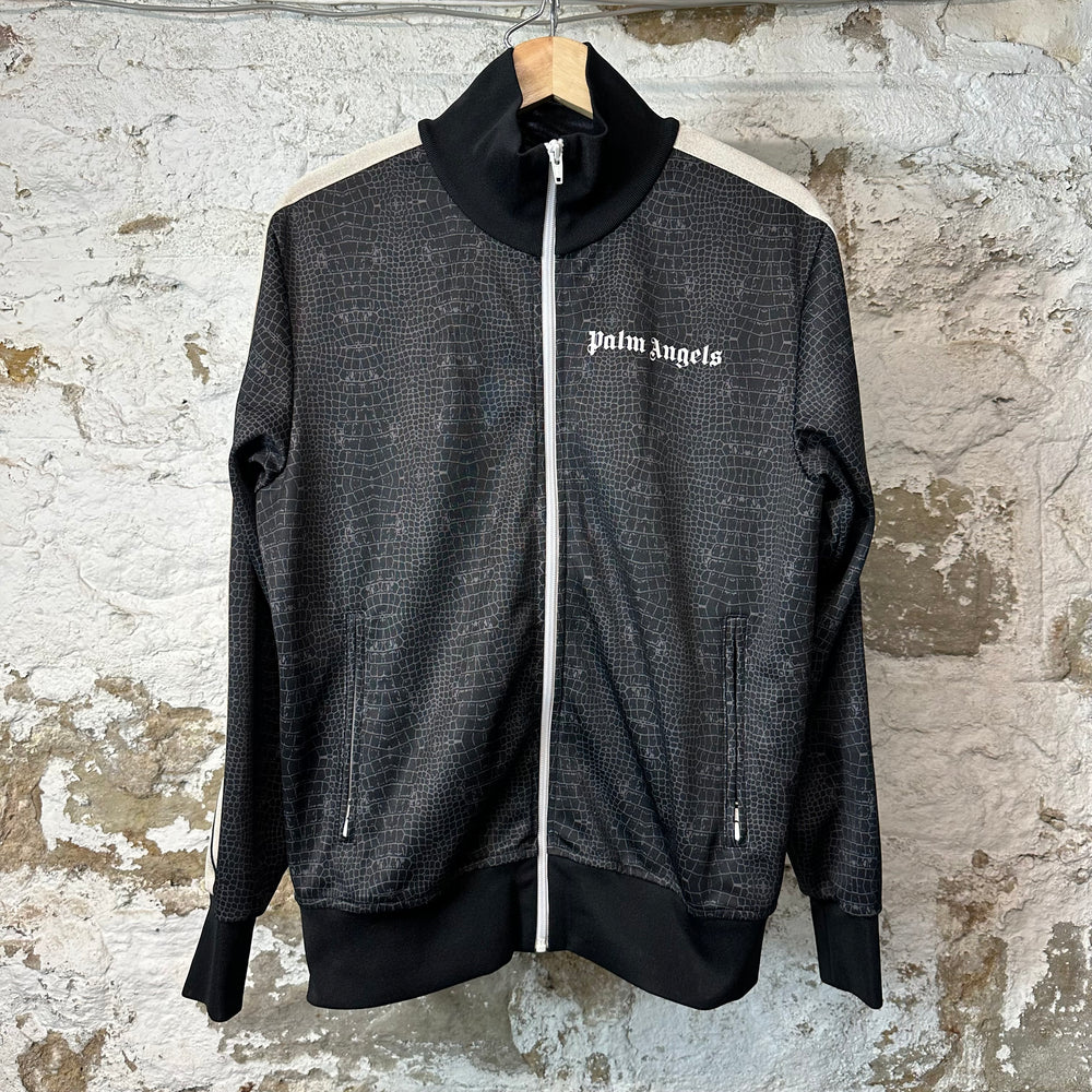 Palm Angels Black Snakeskin Track Jacket Sz M