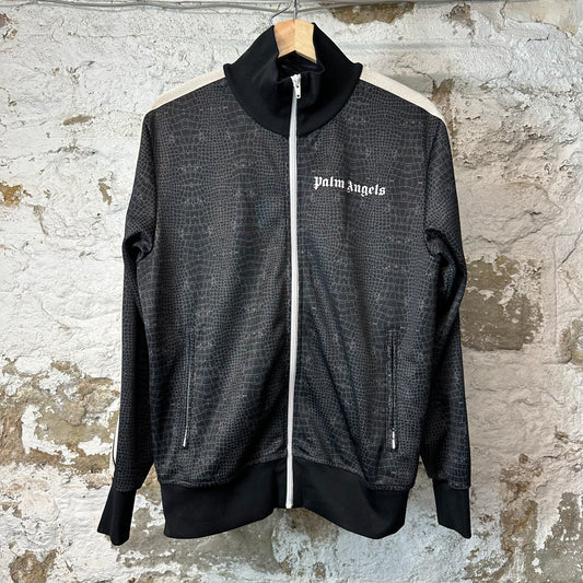 Palm Angels Black Snakeskin Track Jacket Sz M