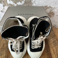 Rick Owens High Pentastitch Abstract Black Milk Sneaker Sz 6.5 (39)
