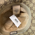 Gucci Beige GG Monogram Canvas Bucket Hat Sz M